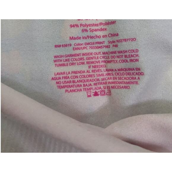 L LARGE 11 13 No Boundaries Colorful Capri Leggings Coconut Beach Shells Dolphin - Picture 4 of 5